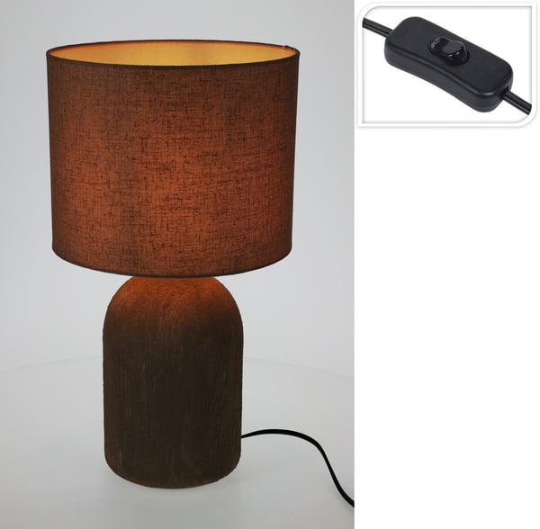Bordslampa Lampa Keramik Brun