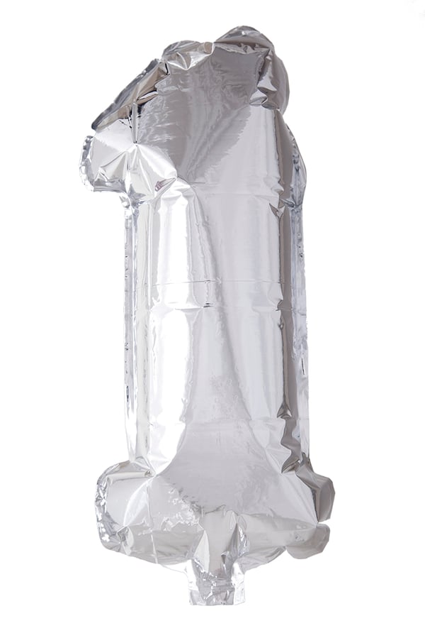 Ballong Siffra 1 Silver 86 cm