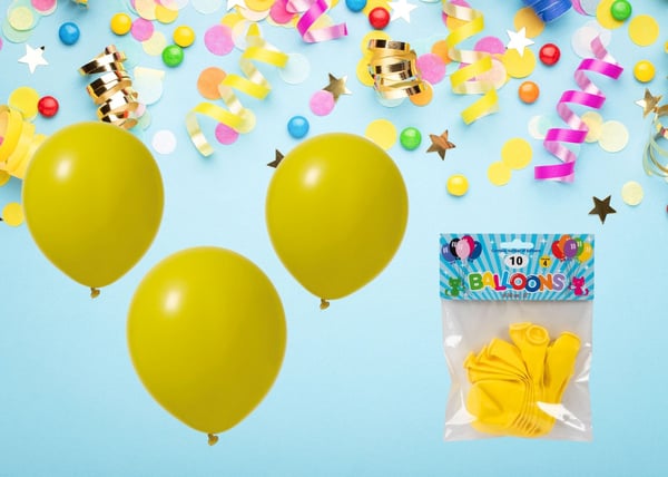 Ballong Gul 10-pack Latex