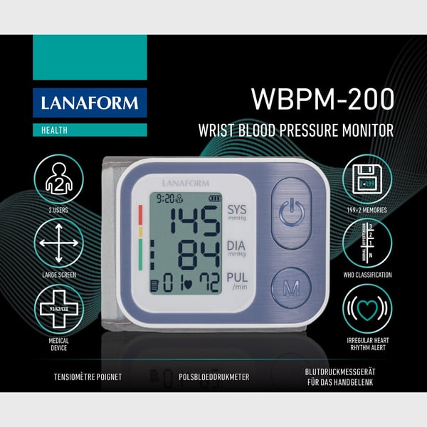 Lanaform Blodtrycksmätare för handled WBPM-200