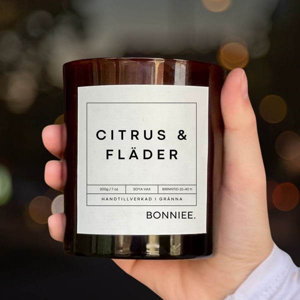 Bonniee Doftljus Citrus & Fläder 150 gram