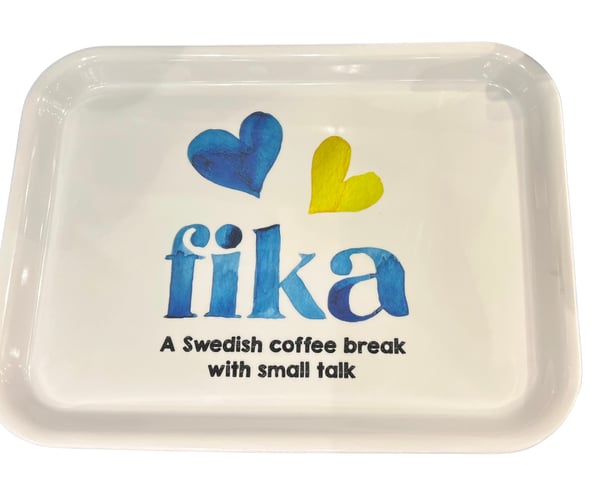 Bricka Fika Swedish 43 cm