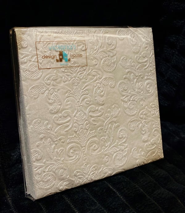 Kaffeservetter Silvermetall 25x25cm
