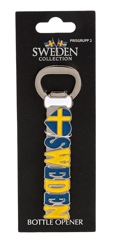 Magneettinen matkamuisto pullonavaaja I Love Sweden
