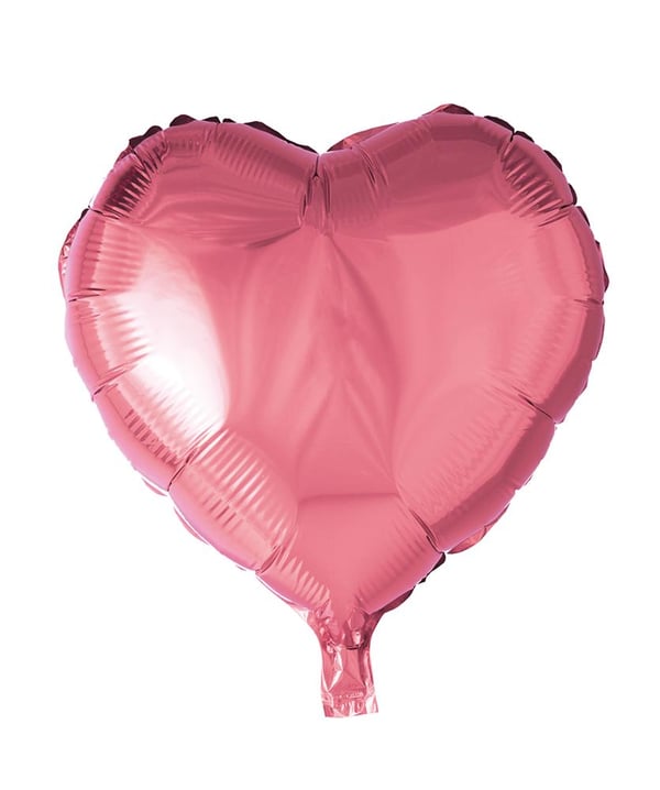 Ballong Hjärta Rosa 46 cm