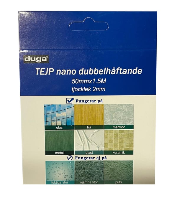 Nanotape Dobbeltsidet 1,5 m x 50 mm