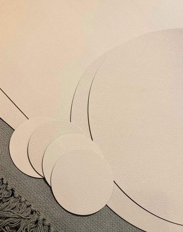 Tabletit nahkajäljitelmää Beige/Musta 4 kpl