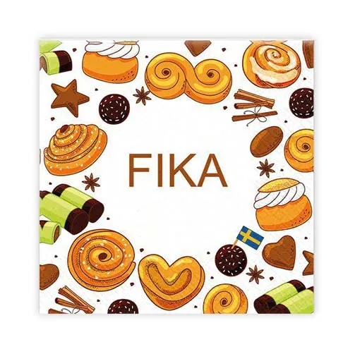 Kaffeservietter Fika 25x25cm