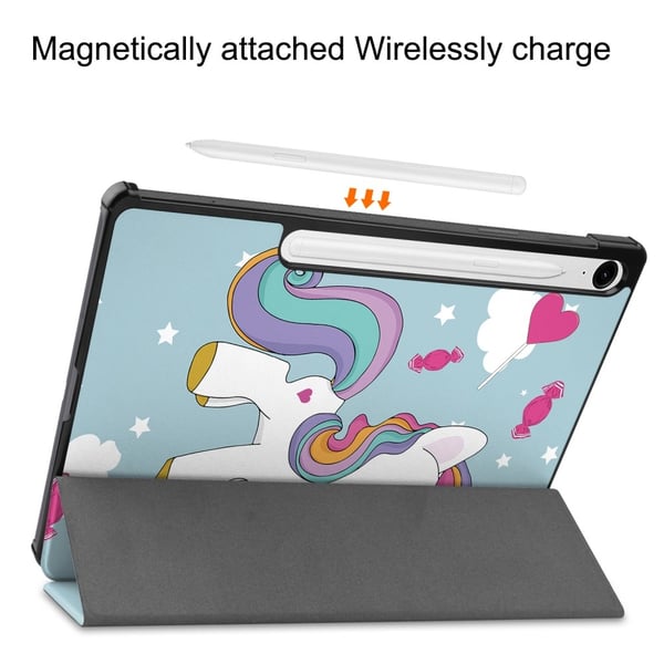 Trifoldet stativ Smart Taske til Samsung Galaxy Tab S10 Lite / S10 FE / S9 FE