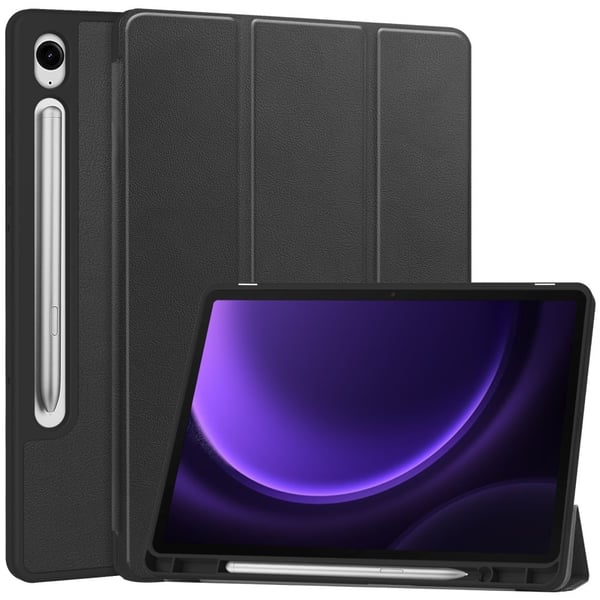 Slim Fit Dekseldeksel til Samsung Galaxy Tab S9/S9 FE - Svart