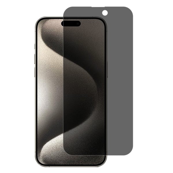 til iPhone 15 Pro Max fuld dækning Hærdet glas anti - spion Privacy