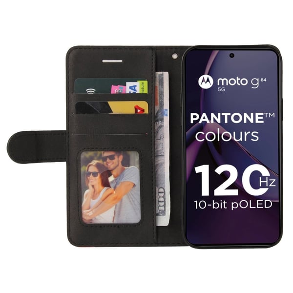 KT Lommebok - deksel til Motorola Moto G84 - Svart