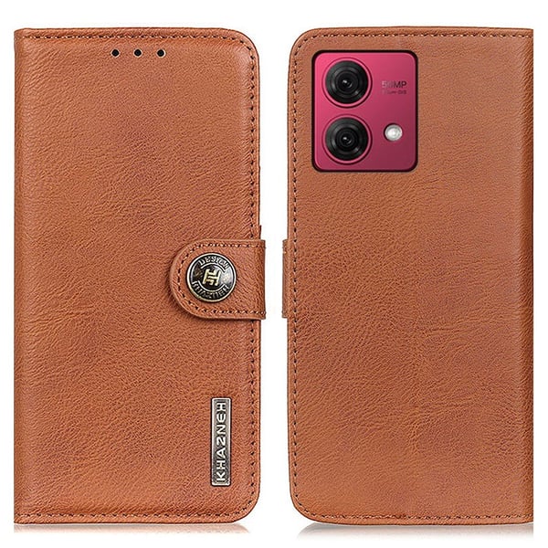 KHAZNEH Motorola Moto G84 Lommebok - deksel - Brun