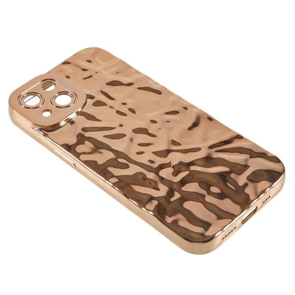 Til iPhone 15 Plus TPU - deksel Elektrobelagt Rynket - Gull