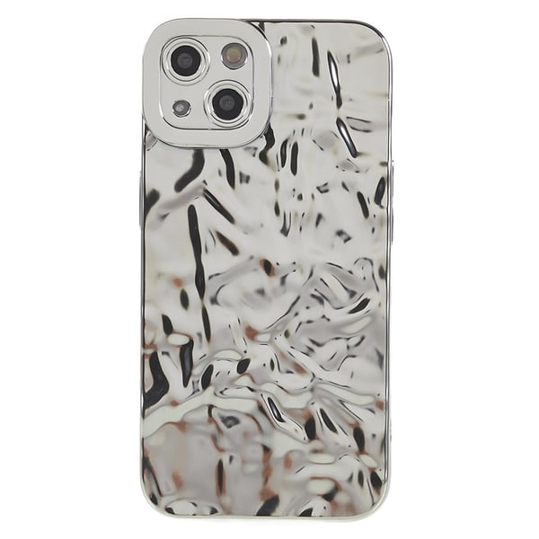 Til iPhone 15 Plus TPU - deksel Elektrobelagt Rynket - Sølv