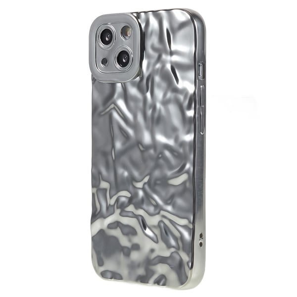 Til iPhone 15 Plus TPU Etui Elektroplating Rynket Ujævn Telefon Cover