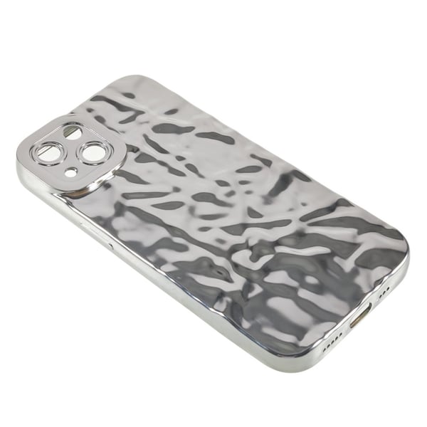 Til iPhone 15 Plus TPU - deksel Elektrobelagt Rynket - Sølv