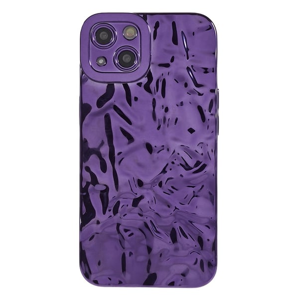 Til iPhone 15 Plus TPU - deksel Elektrobelagt Rynket - Lilla