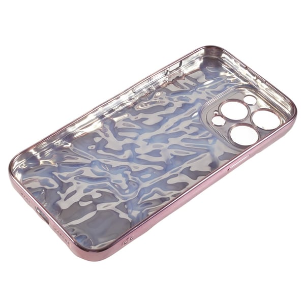Til iPhone 15 Pro Max TPU - deksel Elektrobelagt Rynket - Rosa