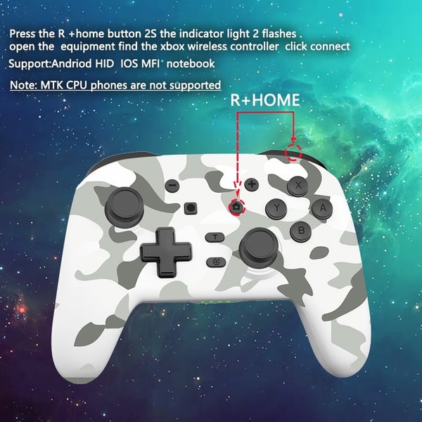 Yhteensopiva Nintendo Switch Bluetooth Controller Gamepad Turbo Function - toiminnon kanssa