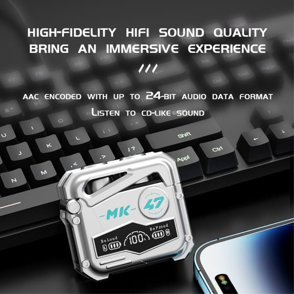 MK47 Mechanical Gaming Bluetooth In - ear Headset - Blå