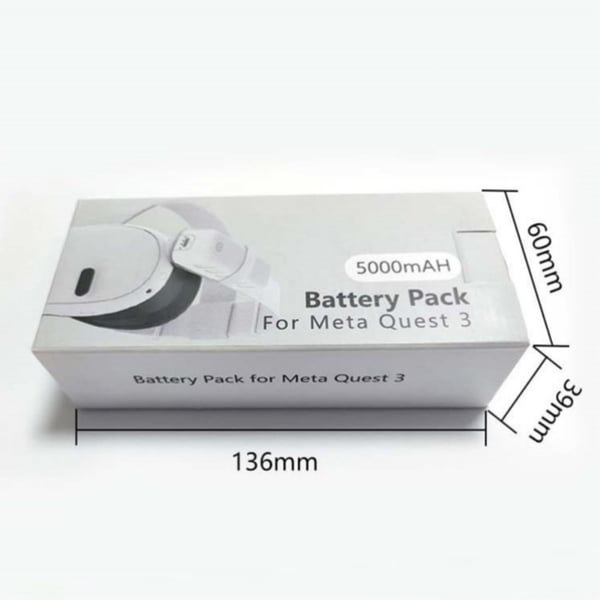 Eksternt batteri Strømbank Meta Quest 3 VR - briller 5000mAh