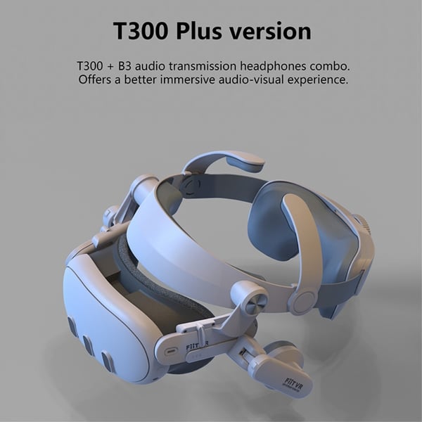 Meta Quest 3 FIIT VR T300 Plus Hodebånd Frontdeksel Øreklokker