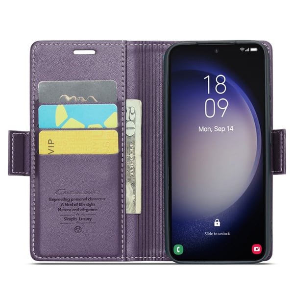 CASEME Lommebok - deksel Samsung Galaxy S24 - Lilla