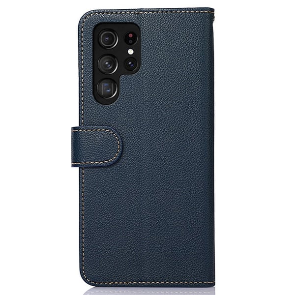 KHAZNEH Lommebok - deksel til Samsung Galaxy S24 Ultra - Blå/Brun