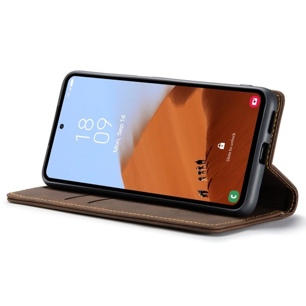 CASEME Lommebok - deksel Samsung Galaxy S23 FE - Kaffe