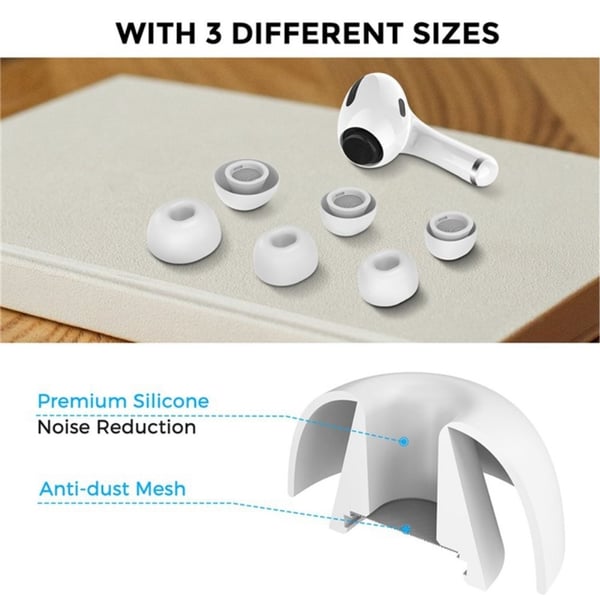 2 par hodetelefontips for Apple AirPods Pro 2, størrelse: S+L