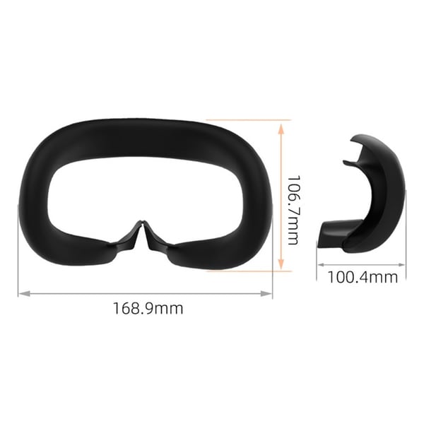 Meta Quest 3 VR Headset ansiktsmaske linsehette 2 vippehette svart