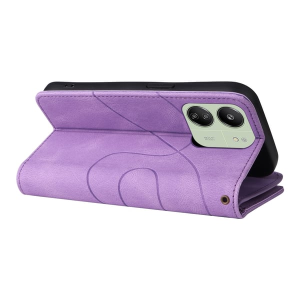 KT Wallet Case til Xiaomi Redmi 13C - Lilla - sort