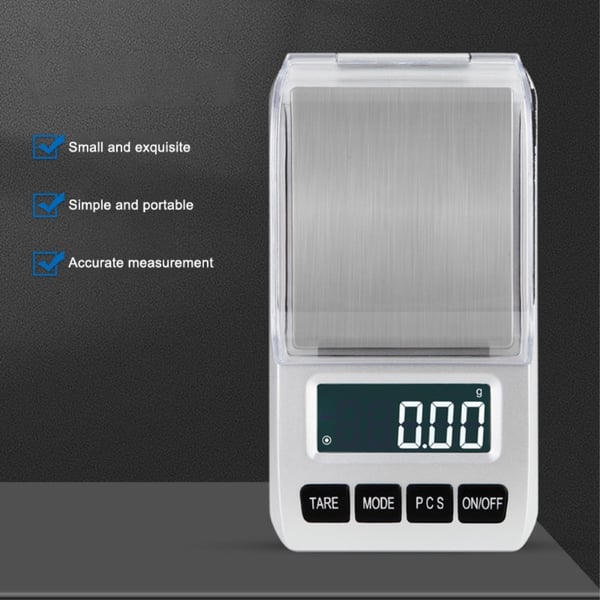 Liten skala digital skala rustfritt stål veier 0,01 gram opp til 200 gram