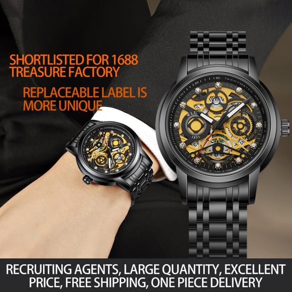 Herrearmbåndsur Armbåndsur WLISTH S518 Quartz Sølv