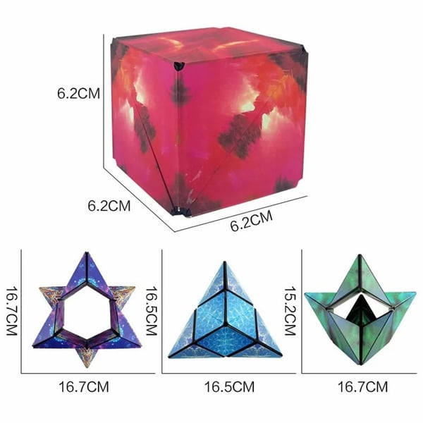 Fidget 6x6x6cm 3D Magnetic Cube Changing Magic Cube Puslespil