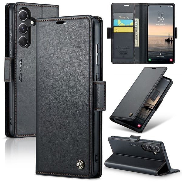 CASEME Lommebok - deksel Samsung Galaxy S23 FE - Svart