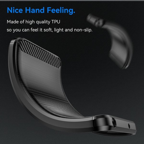 Samsung Galaxy S24+ Karbonfiber Teksturdeksel - Svart