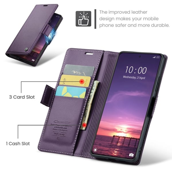 CASEME Lommebok - deksel Xiaomi 14 - Lilla