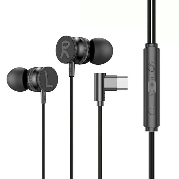 USB - C øretelefoner med mikrofon magnetiske in - ear spillhodetelefoner - svart