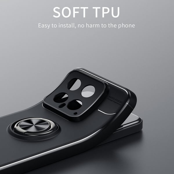 Til Xiaomi 14 TPU Deksel Med Fingerring - Svart