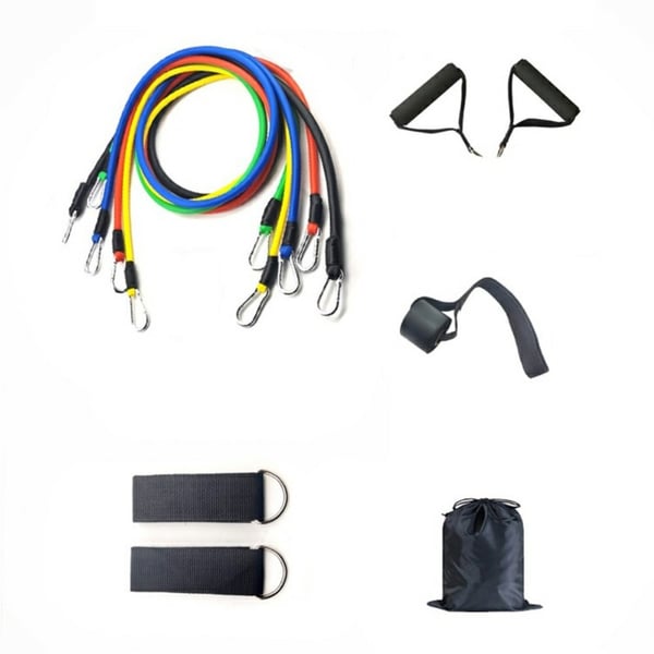 11stk/sett Fitness Resistance Band Trening Hjemmegymtrening