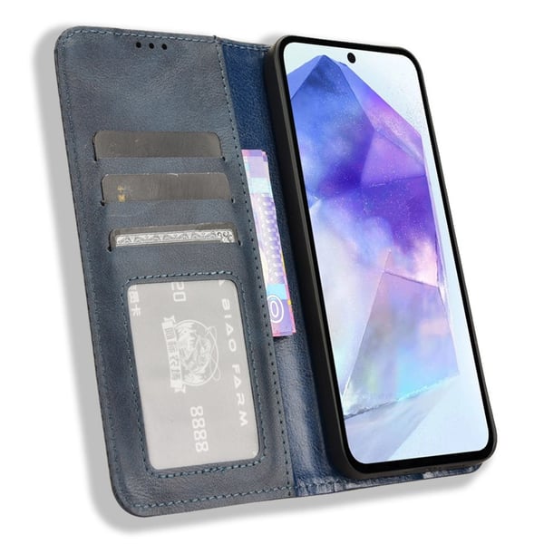 Lommebok - deksel Til Samsung Galaxy A35 5G - Blå