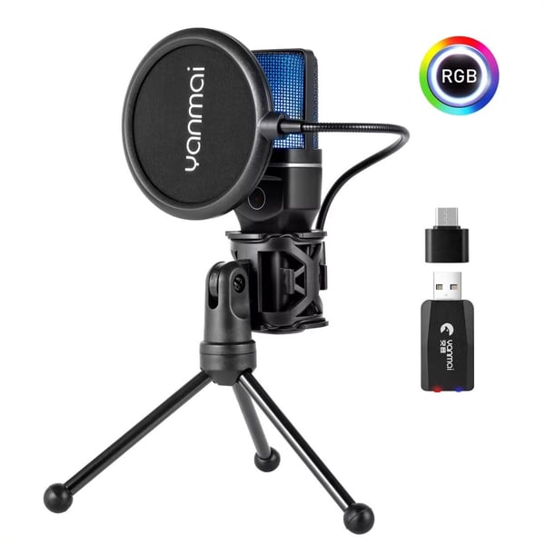 YANMAI Live Streaming Langaton RGB - mikrofonipelipeli verkossa
