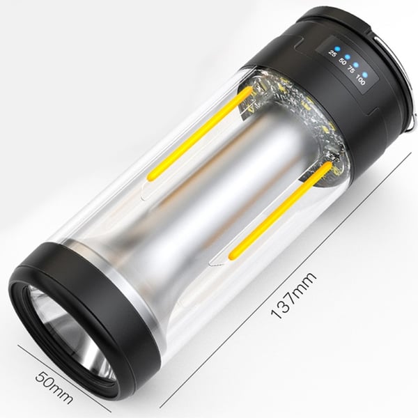 3 - i - 1 lampe Camping Dobbel lyskilde Oppladbar