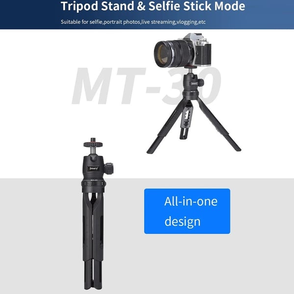 JMARY MT - 30 Selfie Stick 5 - sektions Justerbart Stativ för Kamera / Telefon / Projektor