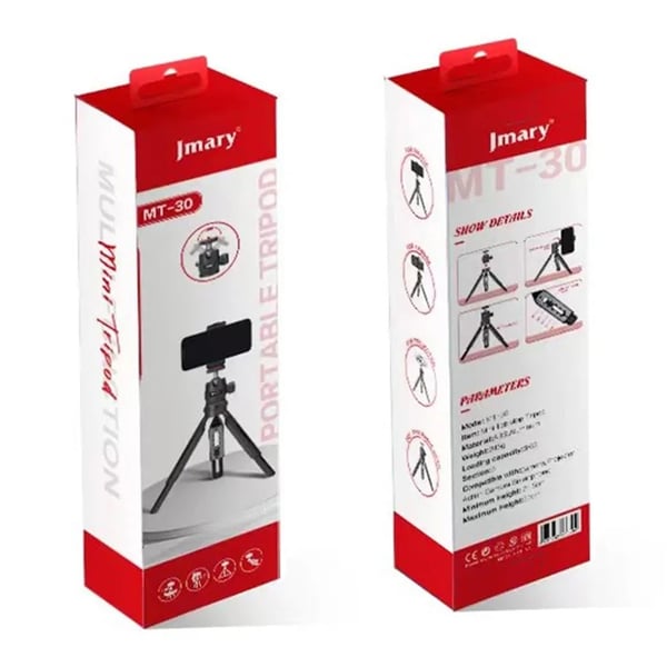 JMARY MT - 30 Selfie Stick 5 - sektions Justerbart Stativ för Kamera / Telefon / Projektor