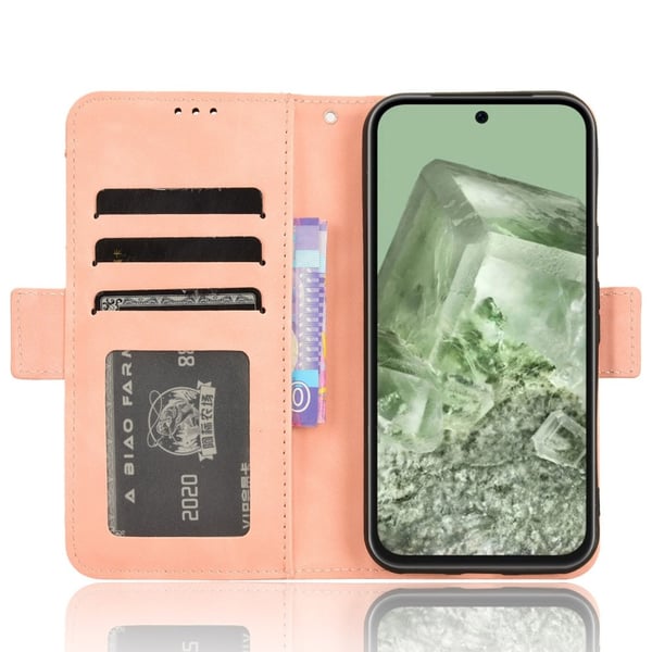 Till Google Pixel 8a Plånboksfodral med korthållare - Rosa