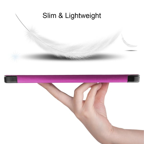 Til iPad Air 11 (2024) Slim Fit Trifoldbart deksel Pennebrett - Lilla