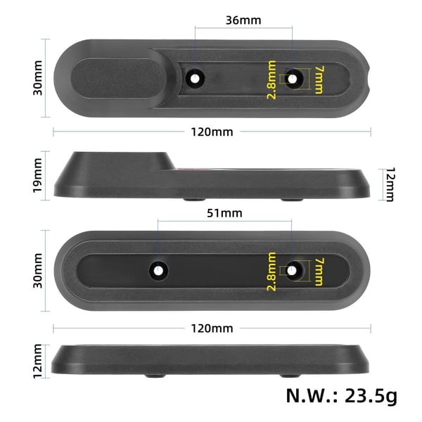 For scooter Xiaomi 4 Pro forhjulsdekorasjonsdeksel+reflektorer